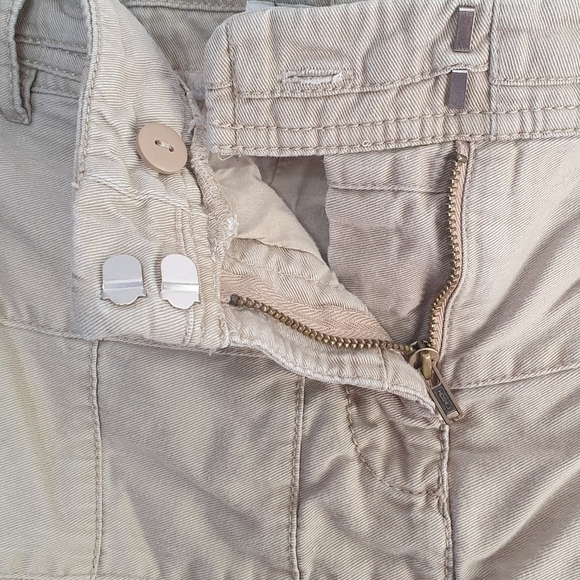 LOFT Khaki Mini Trendy Y2K Skirt Womens Size 8 Neutral Feminine Patchwork - Picture 2 of 6